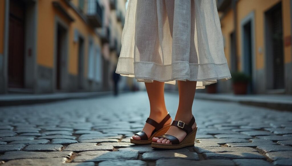 découvrez nos astuces pour associer vos vêtements avec des chaussures birkenstock à talon compensé. apprenez à créer des looks tendance et confortables qui allient style et praticité. que ce soit pour une sortie décontractée ou une occasion spéciale, trouvez l'inspiration pour sublimer votre garde-robe avec ces emblématiques sandales.