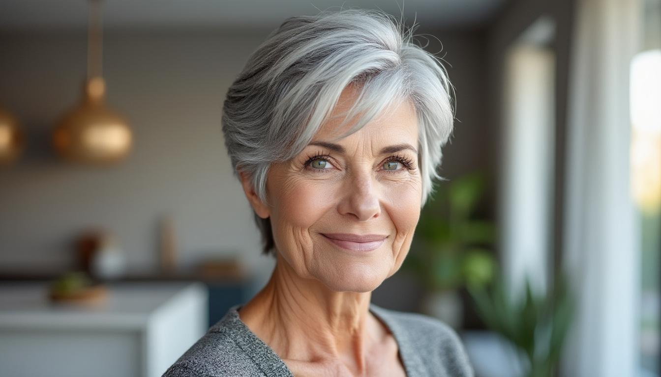 découvrez les coupes de cheveux courts idéales pour les femmes de 60 ans souhaitant sublimer leurs cheveux gris avec élégance. explorez des styles tendance et flatteurs qui mettent en valeur votre personnalité et votre beauté naturelle.