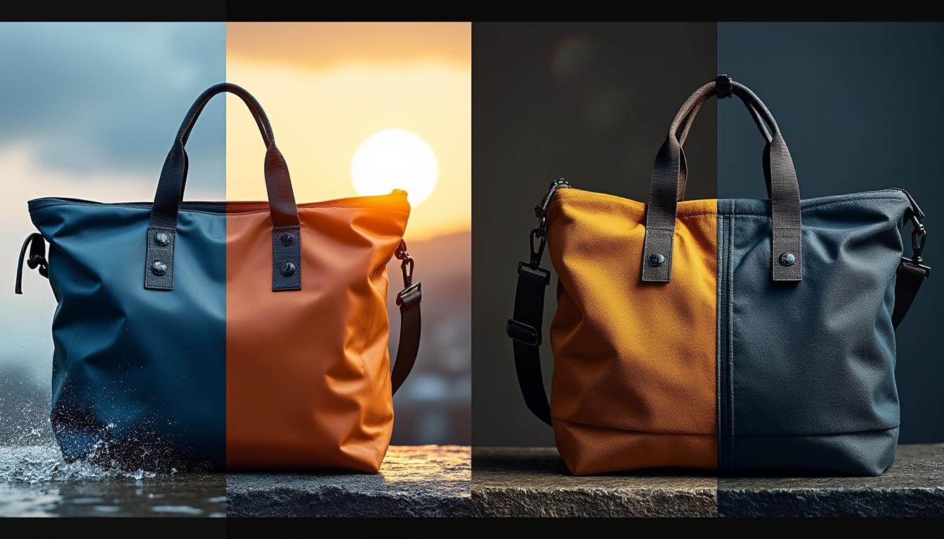 découvrez les différences entre sac en nylon hydrofuge et sac en toile, et choisissez le meilleur matériau imperméable pour protéger vos affaires au quotidien.