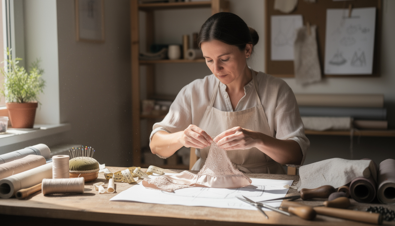 découvrez la créatrice de lingerie artisanale qui prône un retour aux sources avec une mode éthique et responsable, alliant savoir-faire traditionnel et respect de l'environnement.