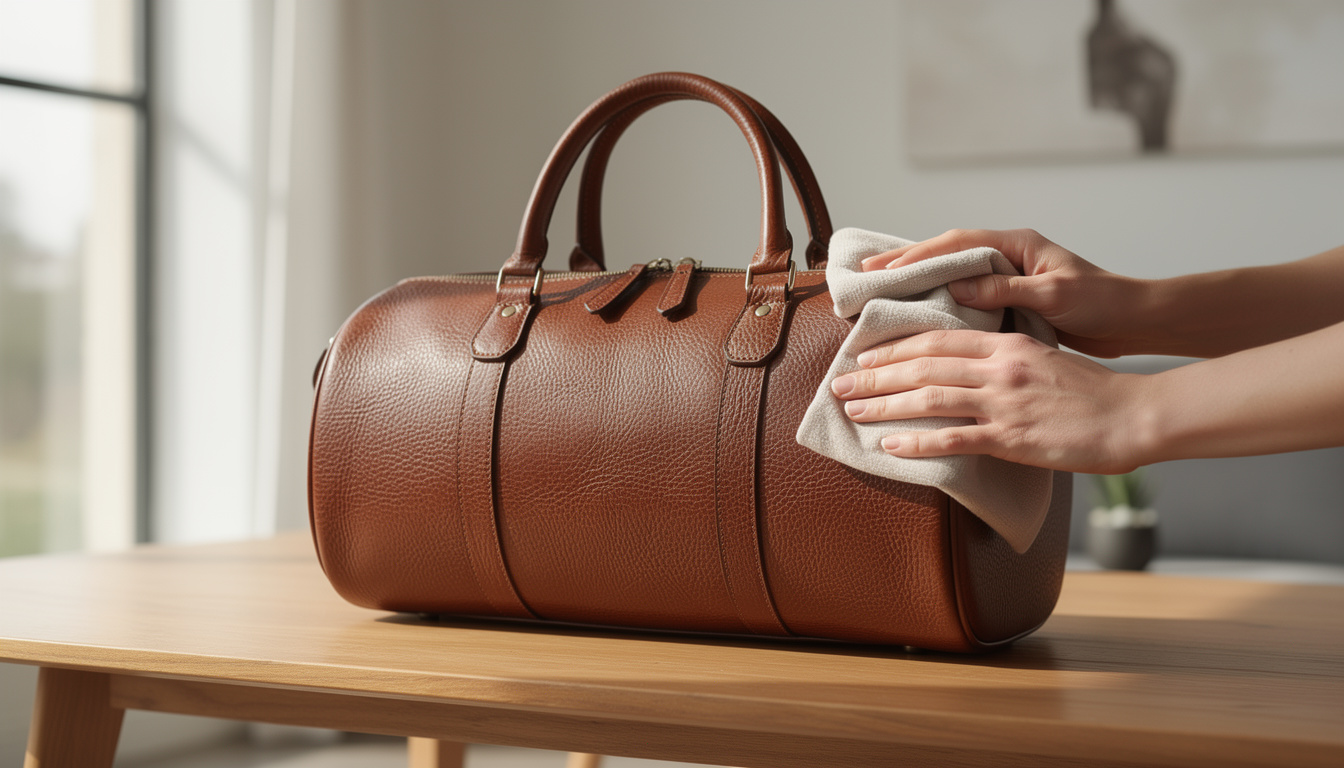 découvrez comment entretenir efficacement votre barrel bag en cuir grâce à notre démonstration pratique et facile à suivre.