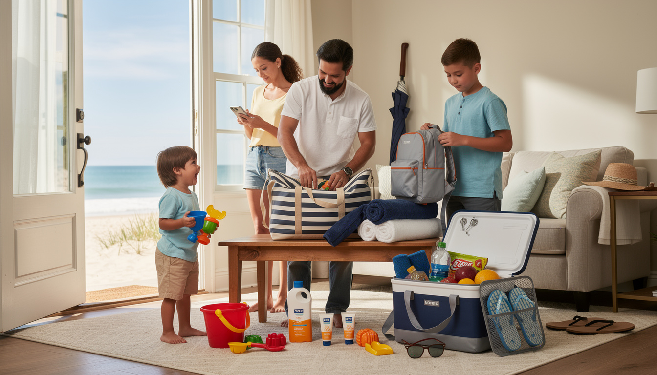 découvrez les indispensables à mettre dans un sac à dos maternel pour une journée à la plage réussie avec bébé : protection solaire, change, goûter et plus encore.