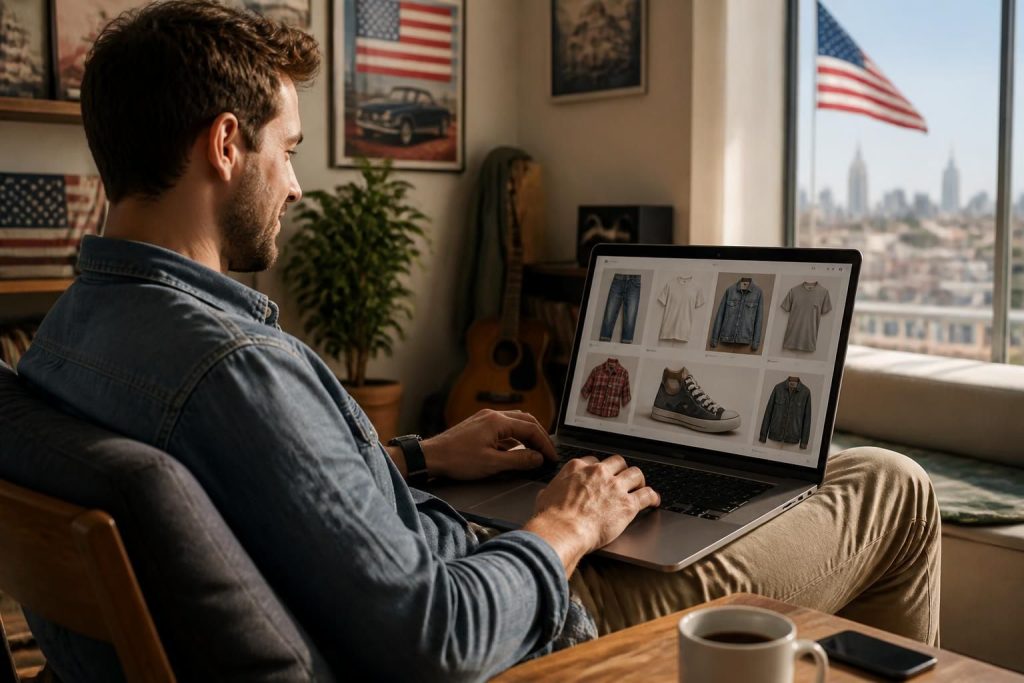 découvrez notre sélection exclusive de vêtements américains en ligne. achetez facilement des articles tendance et authentiques directement depuis les états-unis.