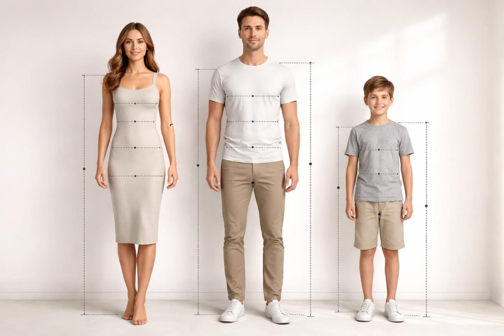 découvrez notre guide des tailles de vêtements pour femmes, hommes et enfants afin de choisir facilement la taille parfaite et éviter les erreurs lors de vos achats.