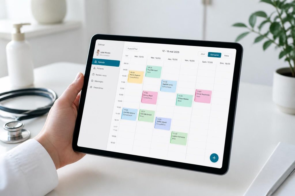 organisez facilement vos rendez-vous et votre planning de soins sur ipad, sans utiliser de papier, pour une gestion efficace et écologique.