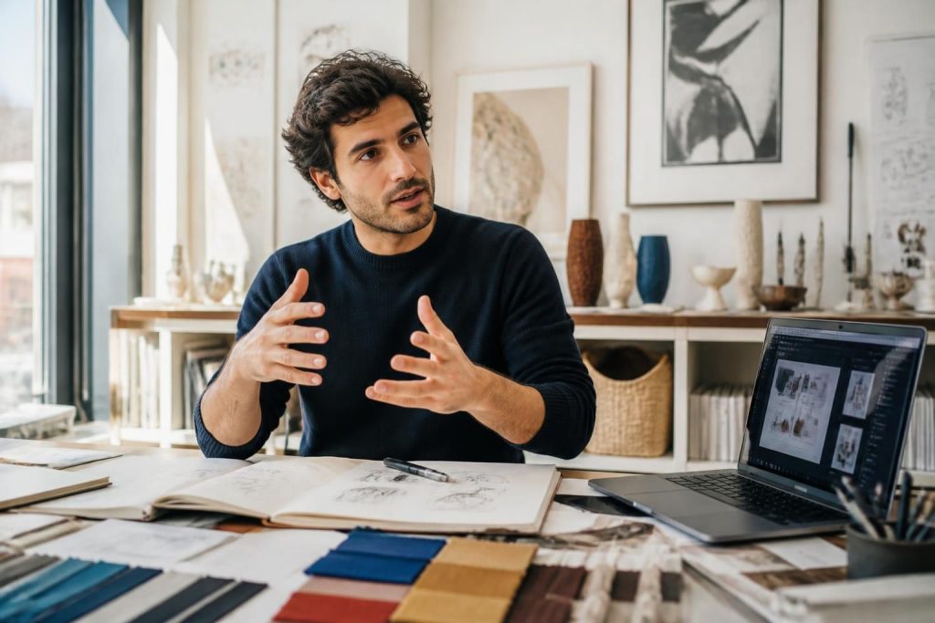 découvrez le processus créatif d'un designer espagnol talentueux à travers une rencontre exclusive, révélant ses inspirations et méthodes de travail uniques.