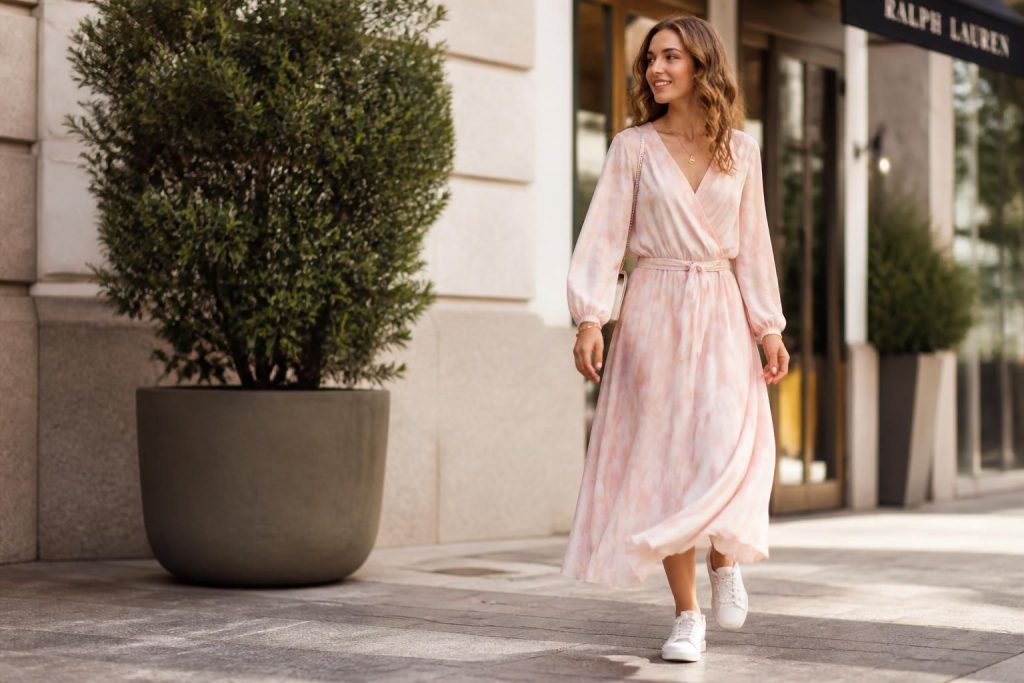 découvrez comment associer sneakers et robe pour un look féminin et sportif réussi. conseils mode pour allier confort et élégance au quotidien.