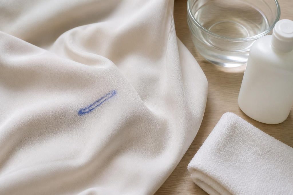 découvrez comment enlever une tache de stylo sur tissu synthétique sans risquer de le faire fondre avec des méthodes simples et efficaces.